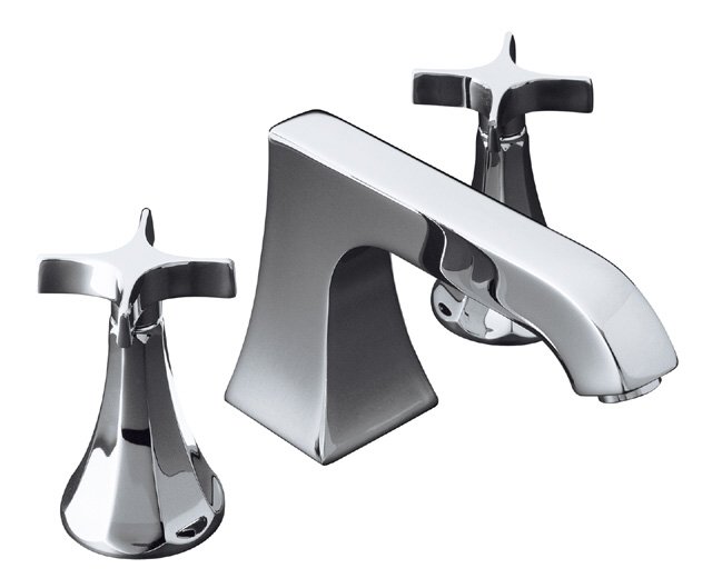 Kohler K-T469-3C Memoirs(R) deck-mount high-flow bath faucet trim with Classic design and cross handles valve not included