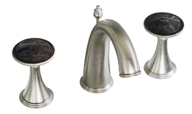 Kohler K-310-SP Finial(R) Art widespread lavatory faucet with Serpentine Bronze(TM) design