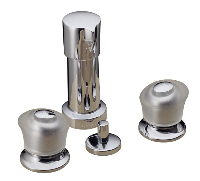 Kohler K-15286-7 Coralais(R) bidet faucet with sculptured acrylic handles