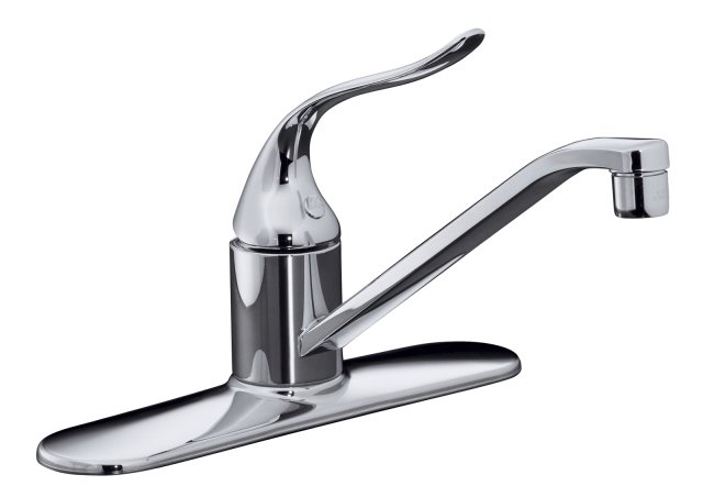 Kohler K-15171-FT Coralais(R) single-control kitchen sink faucet with 10"" spout ground joints and loop handle