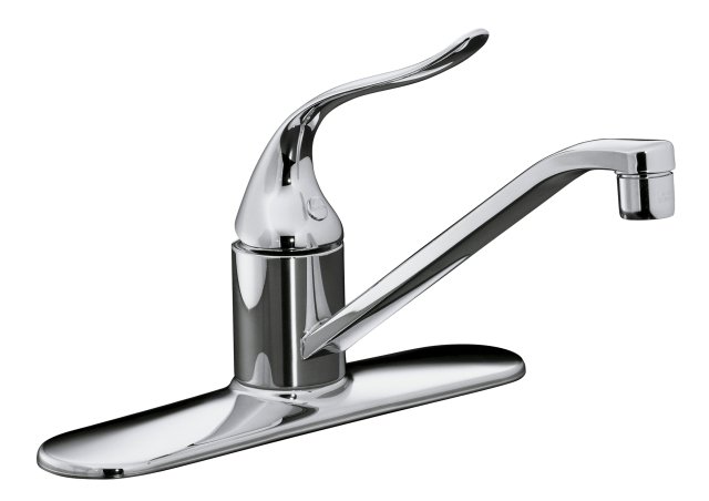 Kohler K-P15171-FT Coralais(R) single-control kitchen faucet with 10"" swing spout