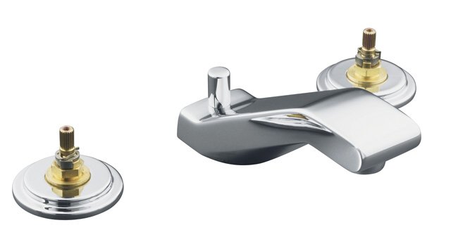Kohler K-8211-K Taboret(R) widespread lavatory faucet requires handles