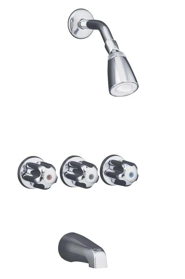 Kohler K-11618-U Trend three-handle bath and shower faucet with