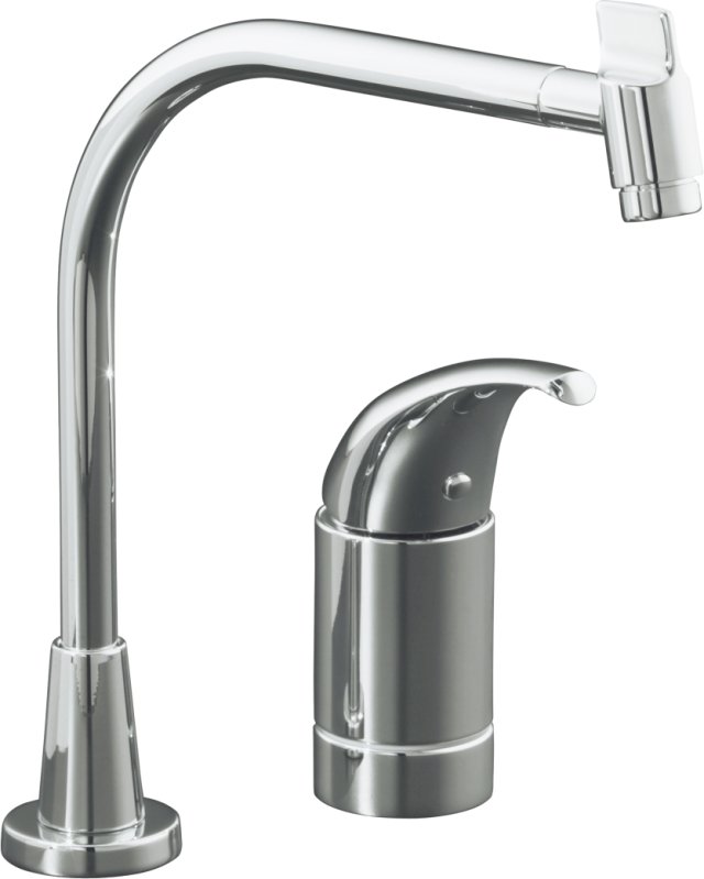 Kohler K-15177-P Coralais(R) single-control kitchen sink faucet with Multi-Swivel(TM) spout and lever handle