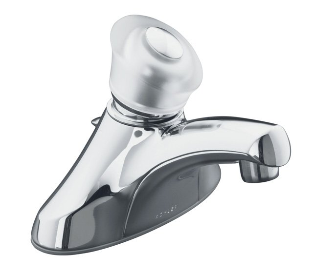 Kohler K-P15681-F Coralais(R) single-control centerset lavatory faucet with sculptured acrylic handle and flexible supplies project pack