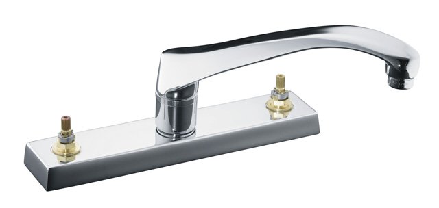 Kohler K-7825-K Triton(R) kitchen sink faucet with escutcheon requires handles