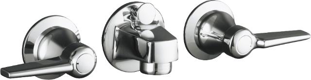 Kohler K-8040-4A Triton(R) shelf-back lavatory faucet with pop-up drain and lever handles