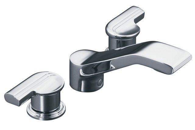 Kohler K-T8230-4A Taboret(R) deck-mount high-flow bath faucet trim with swirl lever handles valve not included