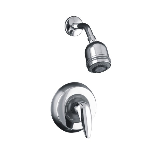 Kohler K-T14641-4 Cabriole(R) Rite-Temp(R) pressure-balancing shower faucet trim with lever handle valve not included