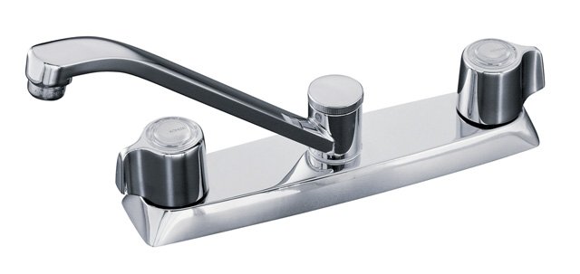 Kohler K-15251-B Coralais(R) kitchen sink faucet with blade handles