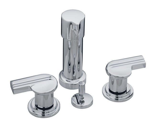 Kohler K-8247-4A Taboret(R) bidet faucet with vertical spray and swirl lever handles