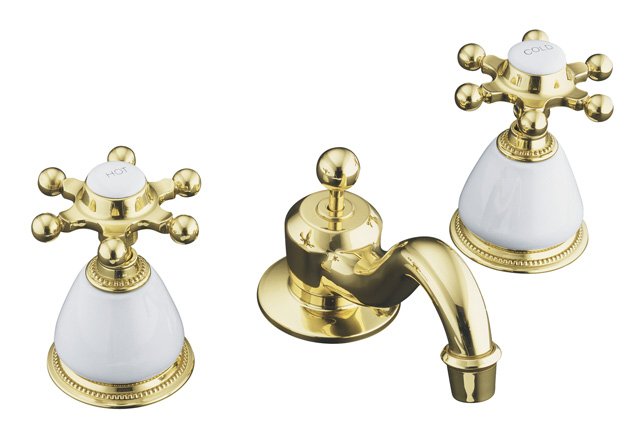 Kohler K-223 Antique widespread lavatory faucet with six-prong