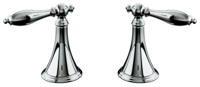 Kohler K-T333-4M Finial(R) Traditional bath- or deck-mount high-flow bath valve trim with lever handles valve not included