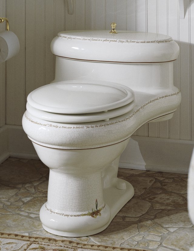 Kohler K-14230-TL Fables & Flowers(TM) design on Revival(R) toilet with Polished Chrome trim