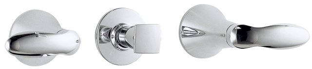Kohler K-T15235-4 Coralais(R) three-handle bath and shower valve trim with lever handles valve not included