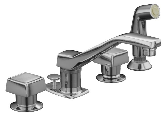 Kohler K-6956 Alterna widespread lavatory shampoo faucet with sq