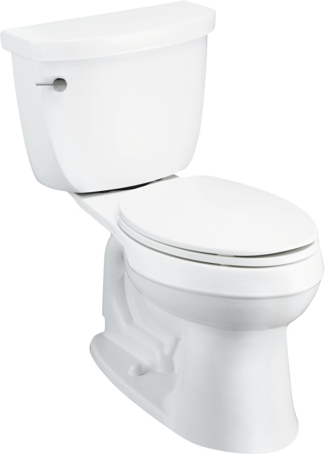 Kohler K-11466 Cimarron(TM) Comfort Height(TM) The Complete Solution(TM) elongated toilet with Brevia(TM) toilet seat and left-hand trip lever