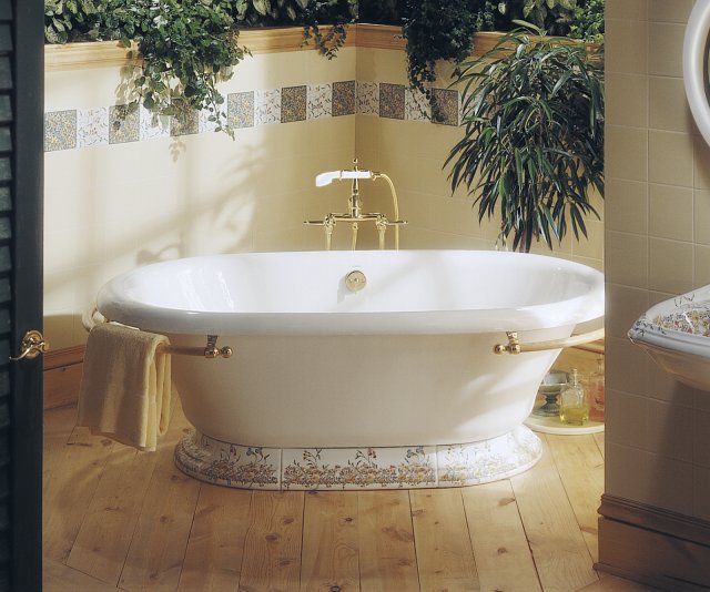 Kohler K-14209-FL English Trellis design on Vintage(R) bath base