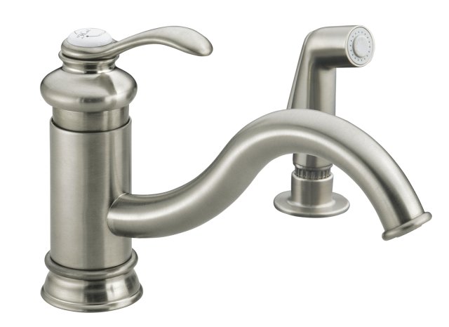 Kohler K-R12176 Fairfax(R) single-control kitchen sink faucet with sidespray less escutcheon