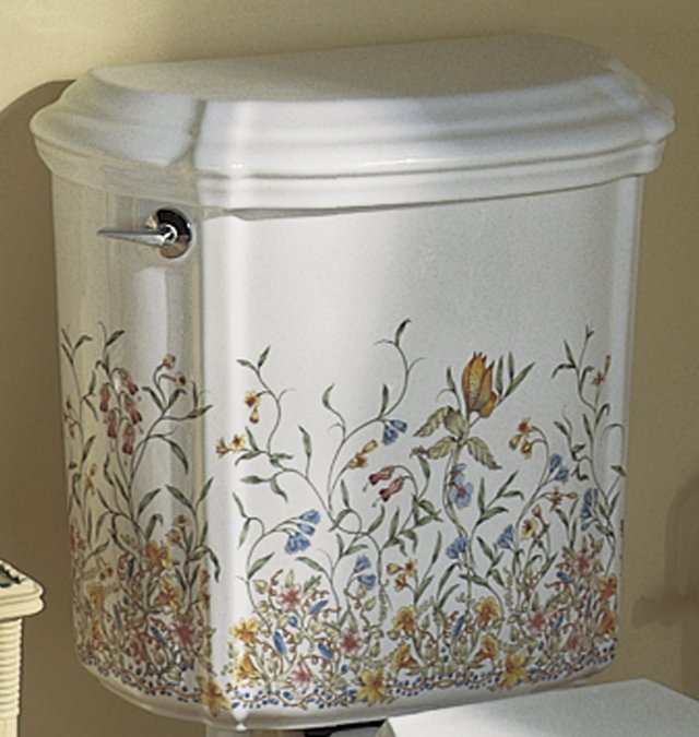 Kohler K-14249-FL English Trellis design on Portrait(R) toilet tank and lid