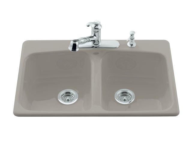Kohler K-5942-2 Brookfield(TM) self-rimming kitchen sink with two-hole faucet drilling