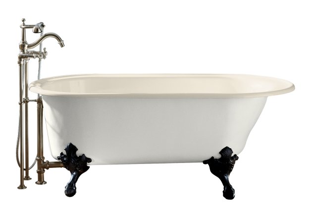 Kohler K-710-W-47; Iron Works (R) Historic (TM) bath with White exterior; in Almond; Discontinued Product