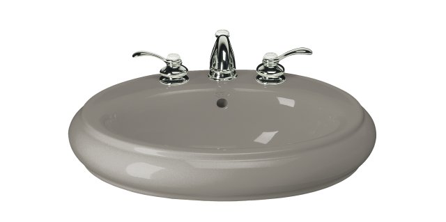 Kohler K-2008-1 Revival(R) pedestal lavatory basin with single-hole faucet drilling