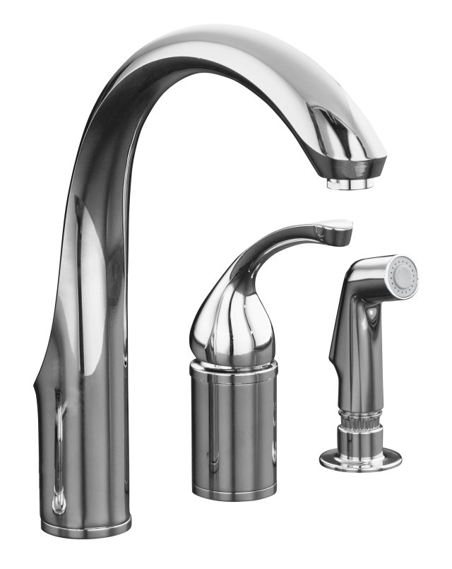 Kohler K-10430 Forte(R) single-control remote valve kitchen sink faucet with sidespray and lever handle
