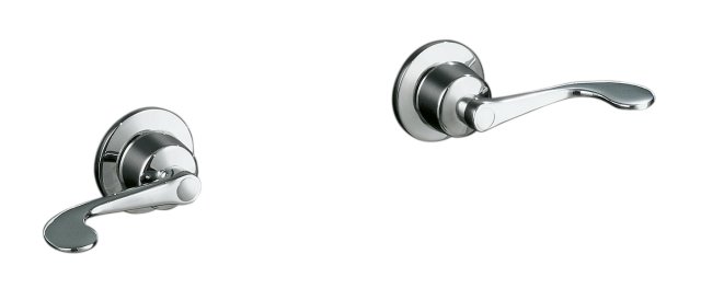 Kohler K-T7744-5 Triton(R) two-handle wall-mount valve trim with wristblade lever handles valve not included