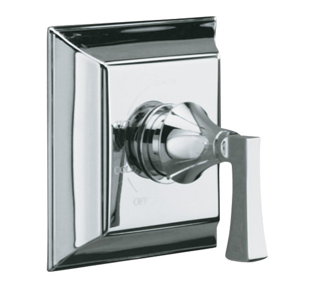 Kohler K-T463-4V Memoirs(R) Rite-Temp(R) pressure-balancing valve trim with Stately design and deco handle valve not included