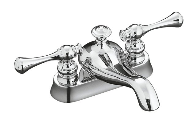 Kohler K-R16100-4A Revival(R) centerset lavatory faucet with traditional lever handles