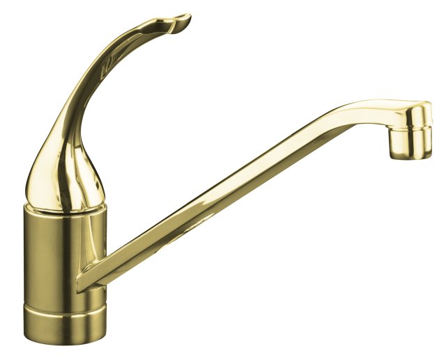 Kohler K-15175-TL Coralais(R) single-control kitchen sink faucet with 10"" spout ground joints and loop handle less escutcheon