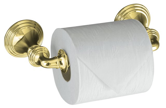 Kohler K-10554-PB; Devonshire(R); toilet tissue holder double post; in Vibrant Polished Brass   K-10554-PB; 10554-PB; 1033998-VF