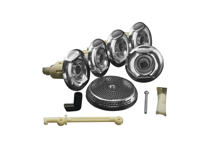 Kohler K-9695-CP; Flexjet (TM) whirlpool trim kit with five jets; in Polished Chrome