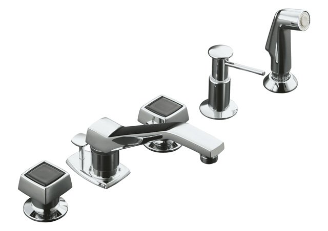 Kohler K-6962 Alterna widespead lavatory shampoo faucet with squ