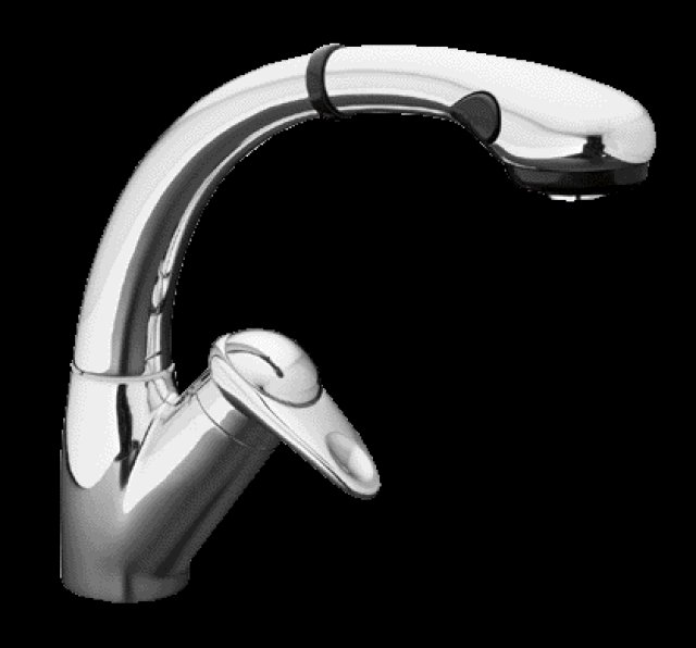 Kohler K-R6350 Avatar(R) single-control pullout kitchen sink faucet with lever handle and color-matched sprayhead