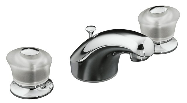 Kohler K-15261-7 Coralais(R) widespread lavatory faucet with sculptured acrylic handles
