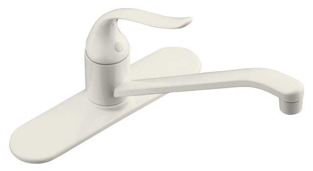 Kohler K-15171-PT Coralais(R) single-control kitchen sink faucet with 10"" swing spout and ground joints