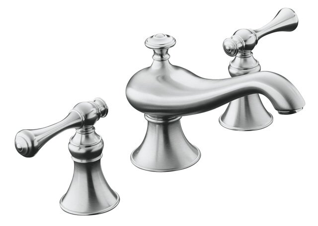 Kohler K-R16102-4A Revival(R) widespread lavatory faucet with traditional lever handles
