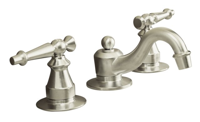 Kohler K-108-R Antique widespread lavatory faucet with lever hand