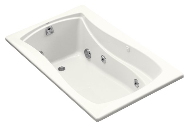 Kohler K-1239-L-0; Mariposa (R) 5' whirlpool with flange and left-hand drain; in White