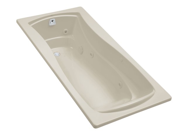 Kohler K-1257-L Mariposa(R) 6' whirlpool with flange and left-hand drain