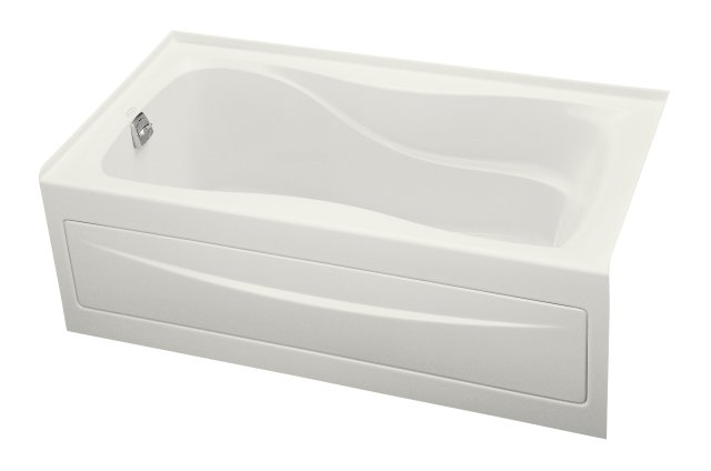Kohler K-1219-LA-0; Hourglass (R) 32 bath with integral apron tile flange and left-hand drain; in White