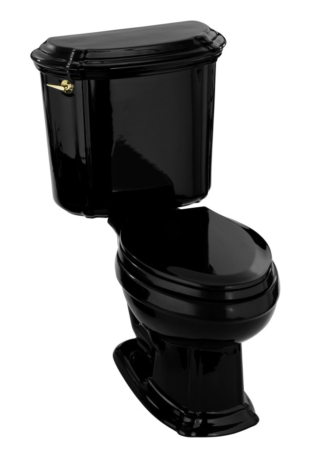 Kohler K-3591-7; Portrait(R); elongated toilet with left-hand trip lever less seat; in Black Black; Discontinued Product