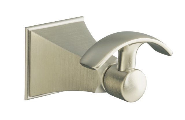 Kohler K-492-BN; Memoirs (R) robe hook with Stately design; in Vibrant Brushed Nickel