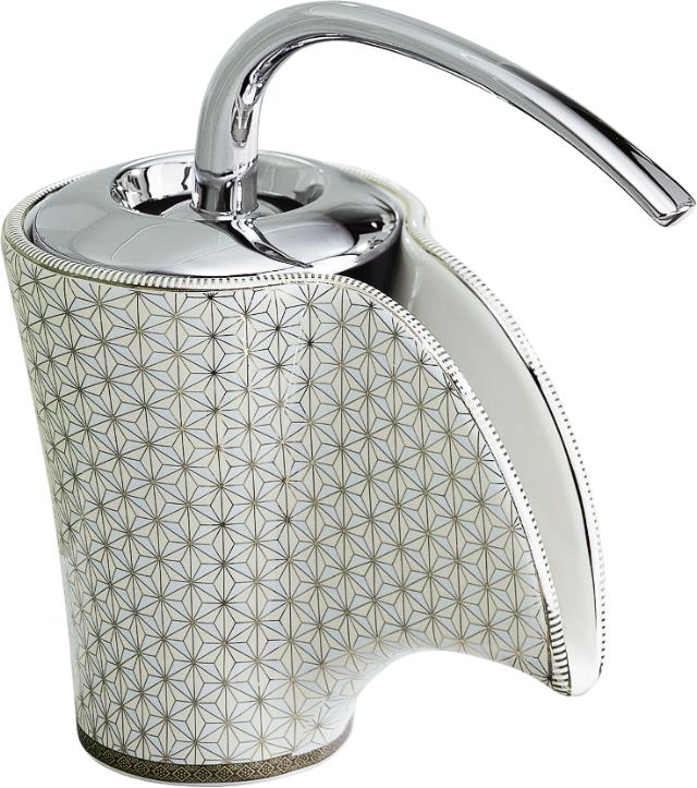 Kohler K-11010-VT Vas(R) ceramic faucet with Silkweave(TM) design