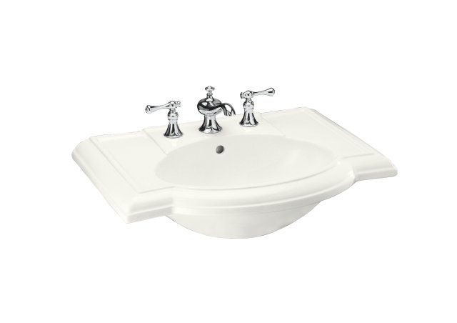Kohler K-2295-4-0; Devonshire(R); lavatory basin with 4 centers; in White; Discontinued Product