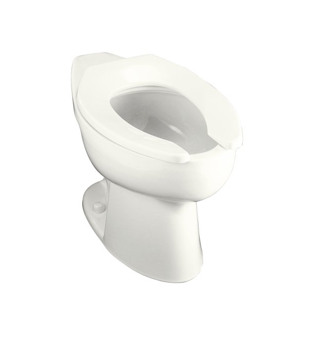 Kohler K-4301 Highcrest(TM) elongated toilet bowl with rear spud less seat