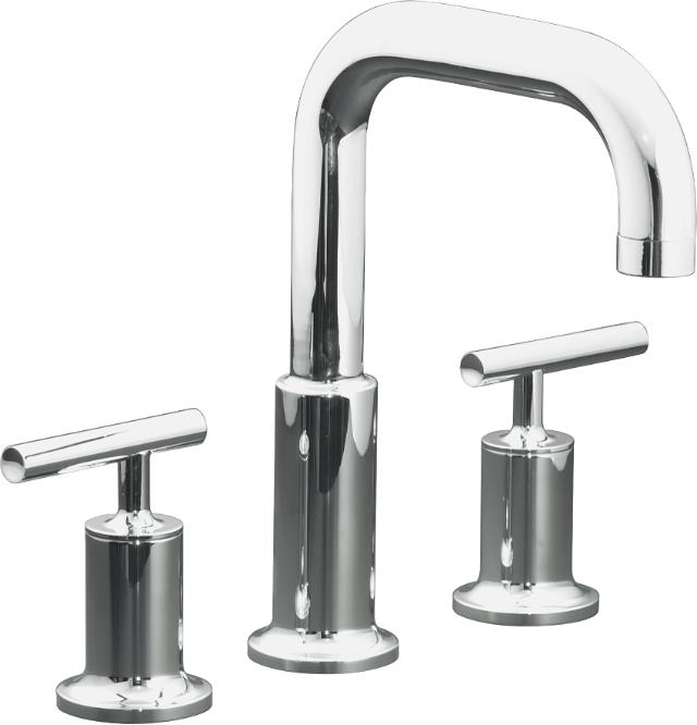 Kohler K-T14428-4 Purist(R) bath- or deck-mount high-flow bath faucet trim with lever handles valve not included