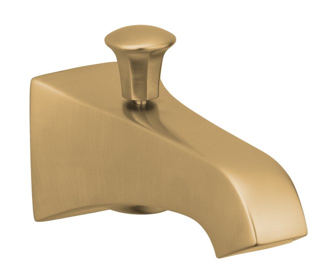 Kohler K-496-BV; Memoirs (R) wall-mount diverter bath spout with Stately design; in Vibrant Brushed Bronze